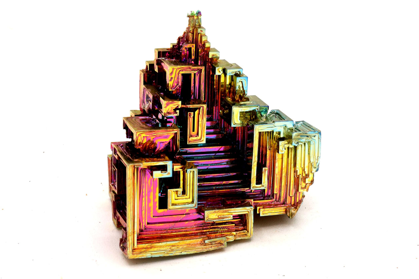 Rainbow Bismuth Crystal Stone Specimen for Collecting Decoration Wire Wrapping Wicca Reiki Energy Healing 99.99% USA Pure Mineral Element by Awesome Industries (200-300 Gram Weight)