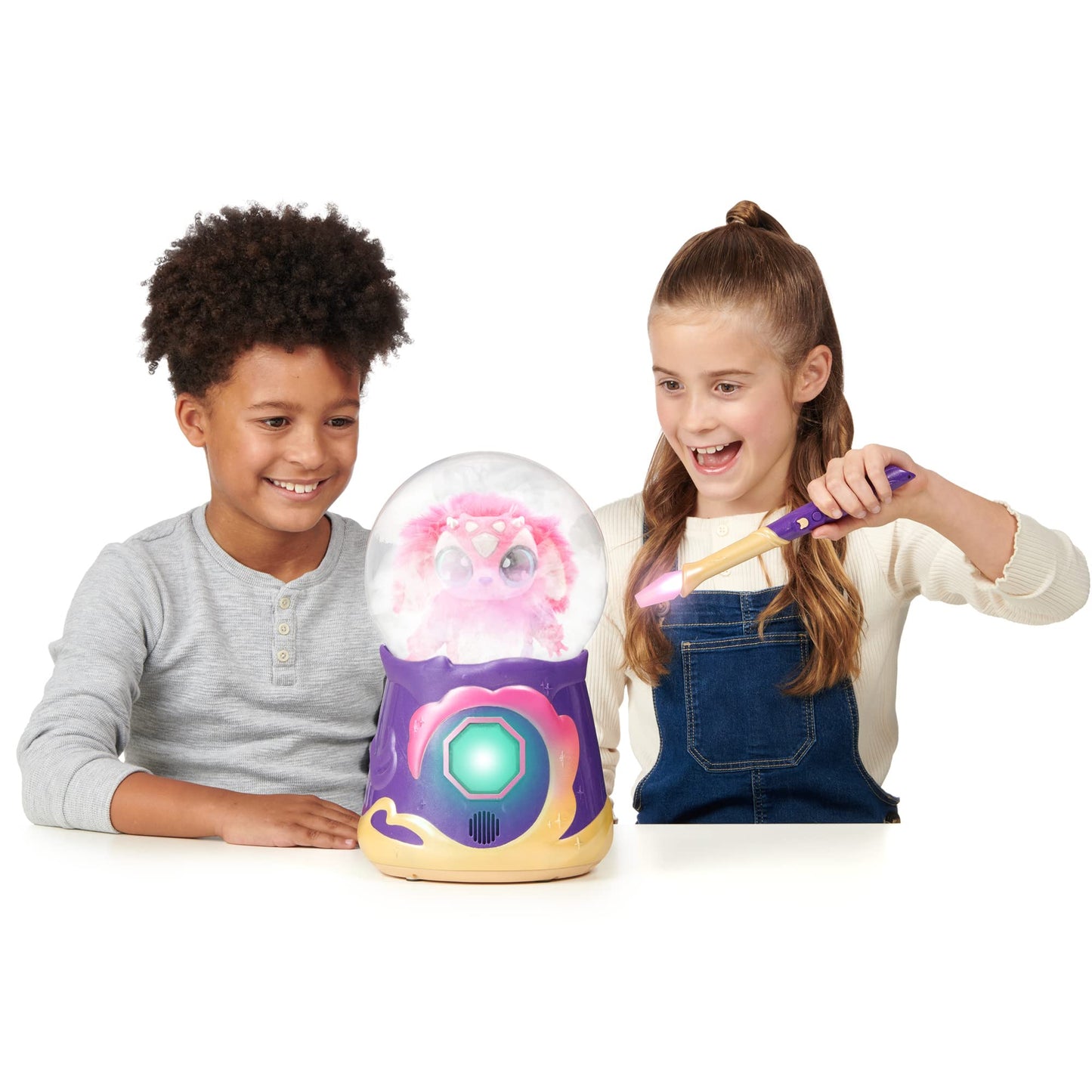 Magic Mixies Magical Misting Crystal Ball With Interactive 8 Inch Pink Plush Toy Ages 5+ And 80+ Sounds And Reactions.