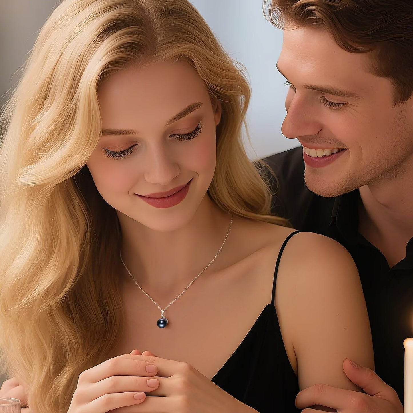 Iefil Pearl Necklace for Women, Pearl Jewelry | Birthday Gifts for Women, Wife Girlfriend Birthday Gift Ideas