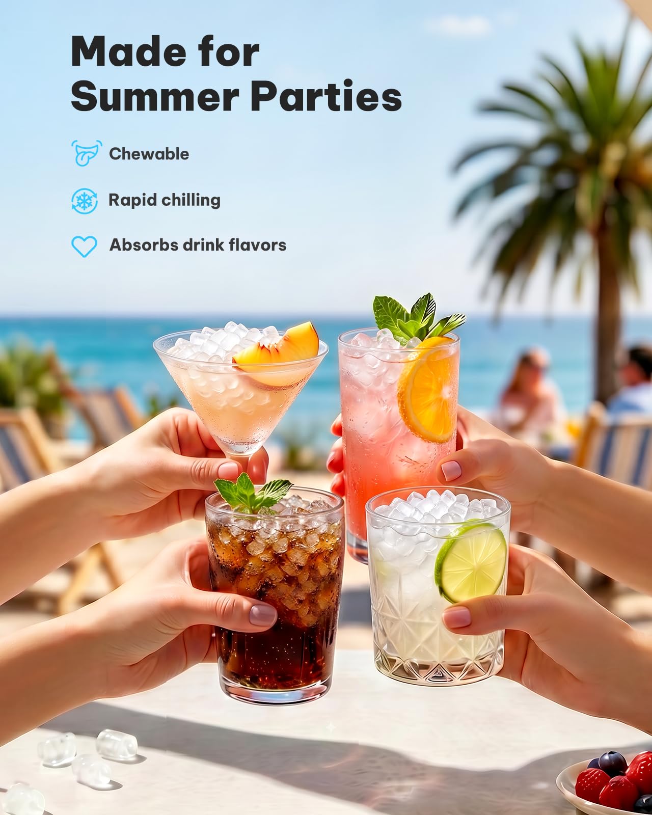 Silonn Nugget Ice Maker Countertop with 3L Detachable Tank – 40 lbs/Day Self-Cleaning & Timer, 40 dB Quiet for Home Bar Party Office, Chewable Nugget Ice Machine for Summer & Cold Drinks