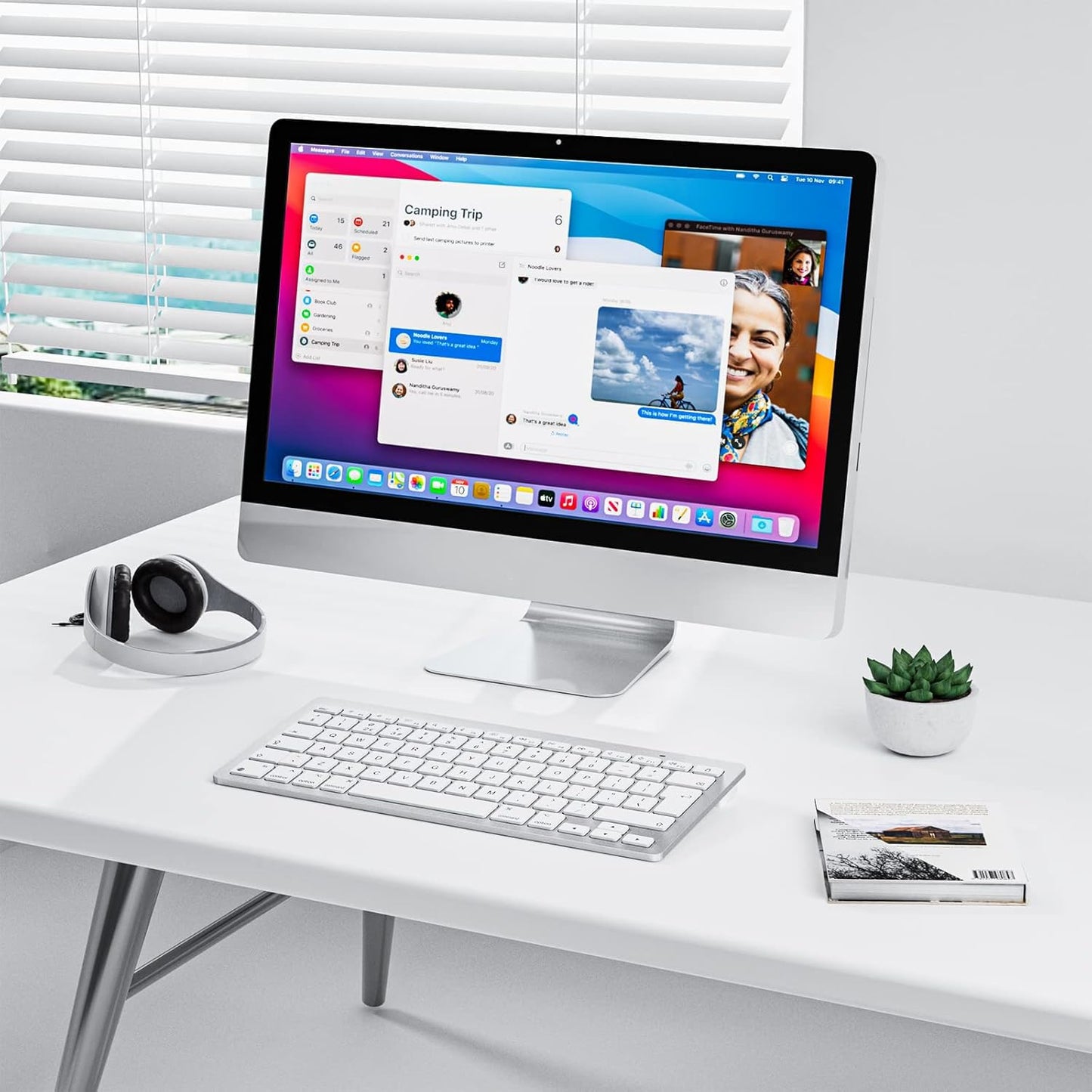 OMOTON Bluetooth Keyboard for Mac, Wireless keyboard for Apple MacBook Pro/Air, iMac, iMac Pro, Mac Mini, Mac Pro, QWERTY UK Layout, Silver