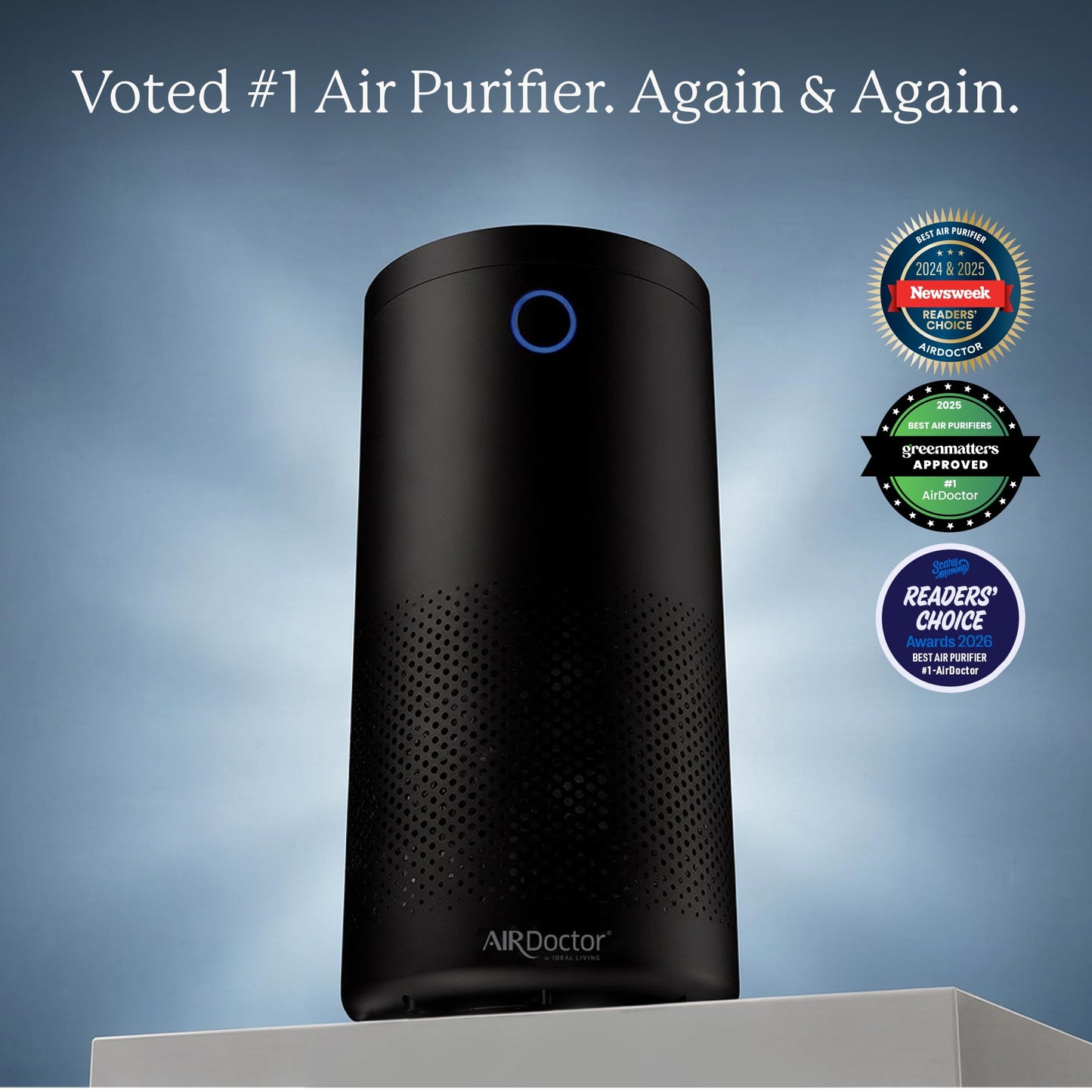 AIRDOCTOR AD4000 Air Purifier. Perfect for Large Rooms, Basements Up to 2,776 ft2. Removes Allergens, Smoke, Dust, Mold, Pet Hair, Odors, Pollen. Hospital-Grade UltraHEPA & Premium Carbon Filtration