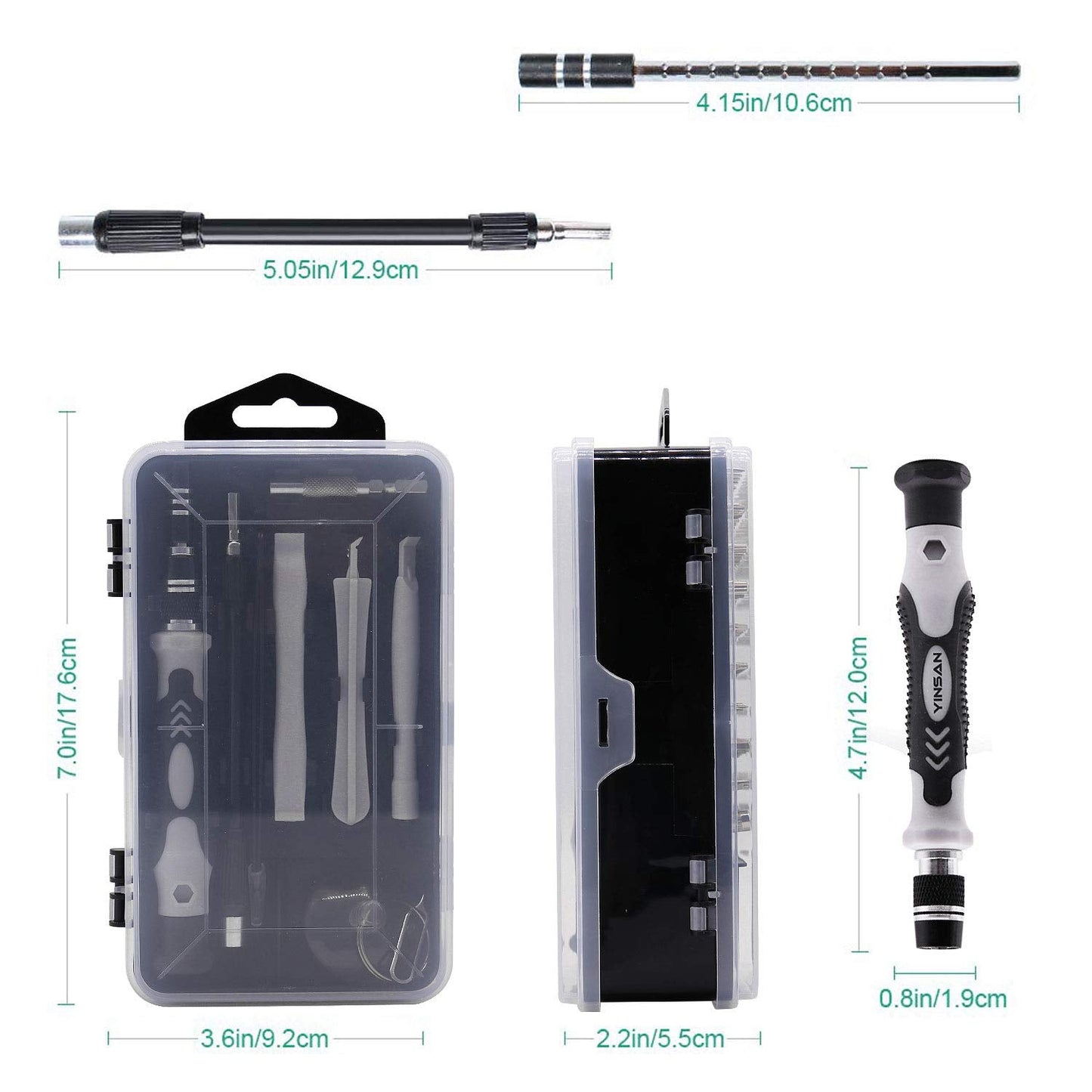 YINSAN 120-in-1 Magnetic Precision Screwdriver Set, Small Electronics Repair Tool Kit for iPhone, Laptop, PS5, Xbox, Nintendo Switch, MacBook, Tablets, Glasses & Doorbell