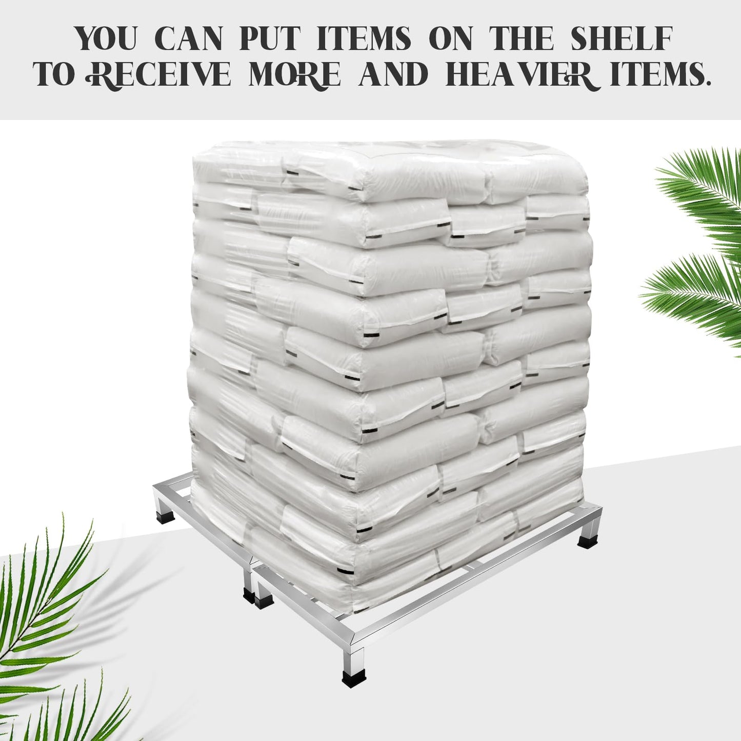 MorningRo 2 Pack Dunnage Rack 39.37" Long X 15.75" Wide, 3.9" Height Stainless Steel Dunnage Rack 1800 lbs Capacity Storage Commercial Food Service Storage in Restaurant Kitchens Shop