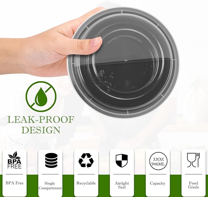 Meal Prep Containers Reusable 32oz