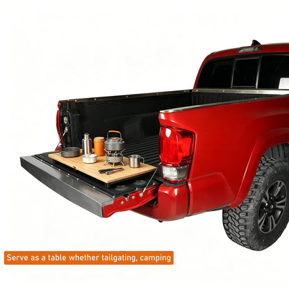 Hooke Road Tacoma Tailgate Panel Flat Cover Protector for 2005-2023 Toyota Tacoma 2nd 3rd Gen, Tail Gate Pad Camping Table, Food-Safe Plastic Cutting Board