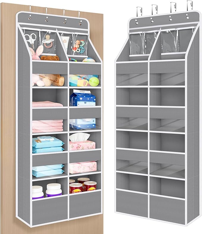 Univivi 5-Shelf Fabric Door Organizer Over Door Hanging Organizer