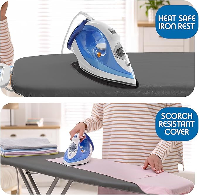 Ironing Board Holder Wall Mount & Over The Door Hanger, Laundry Room Ironing