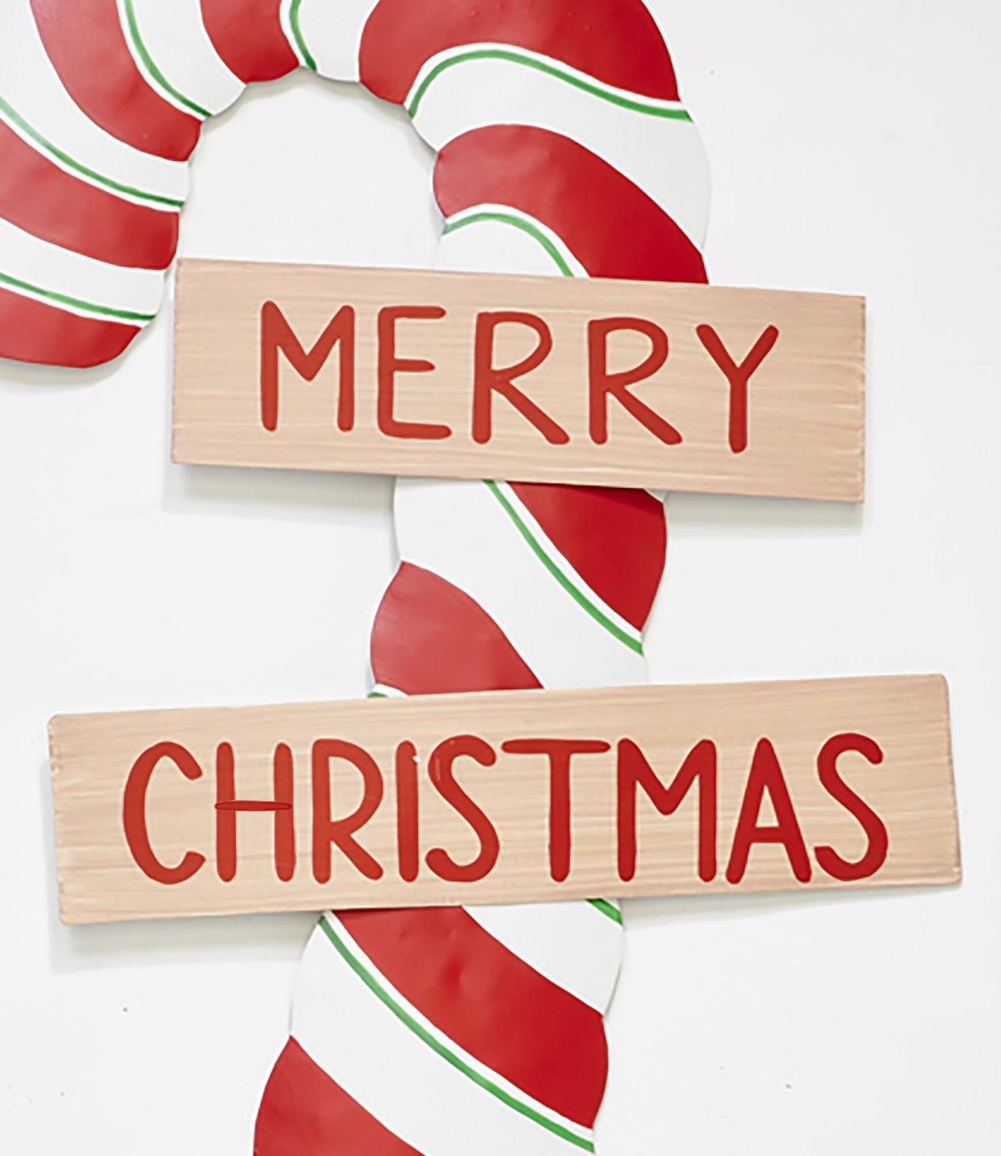 Worth Imports 30" Metal Merry Christmas Candy Cane Yard Stake, Set of 2