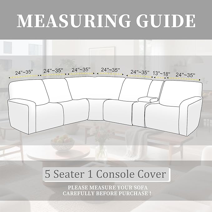 100% Waterproof Sectional Recliner Couch Covers