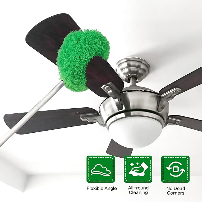 Ceiling Fan Cleaner Duster Reusable Microfiber Ceiling Fan Blade Cleaner