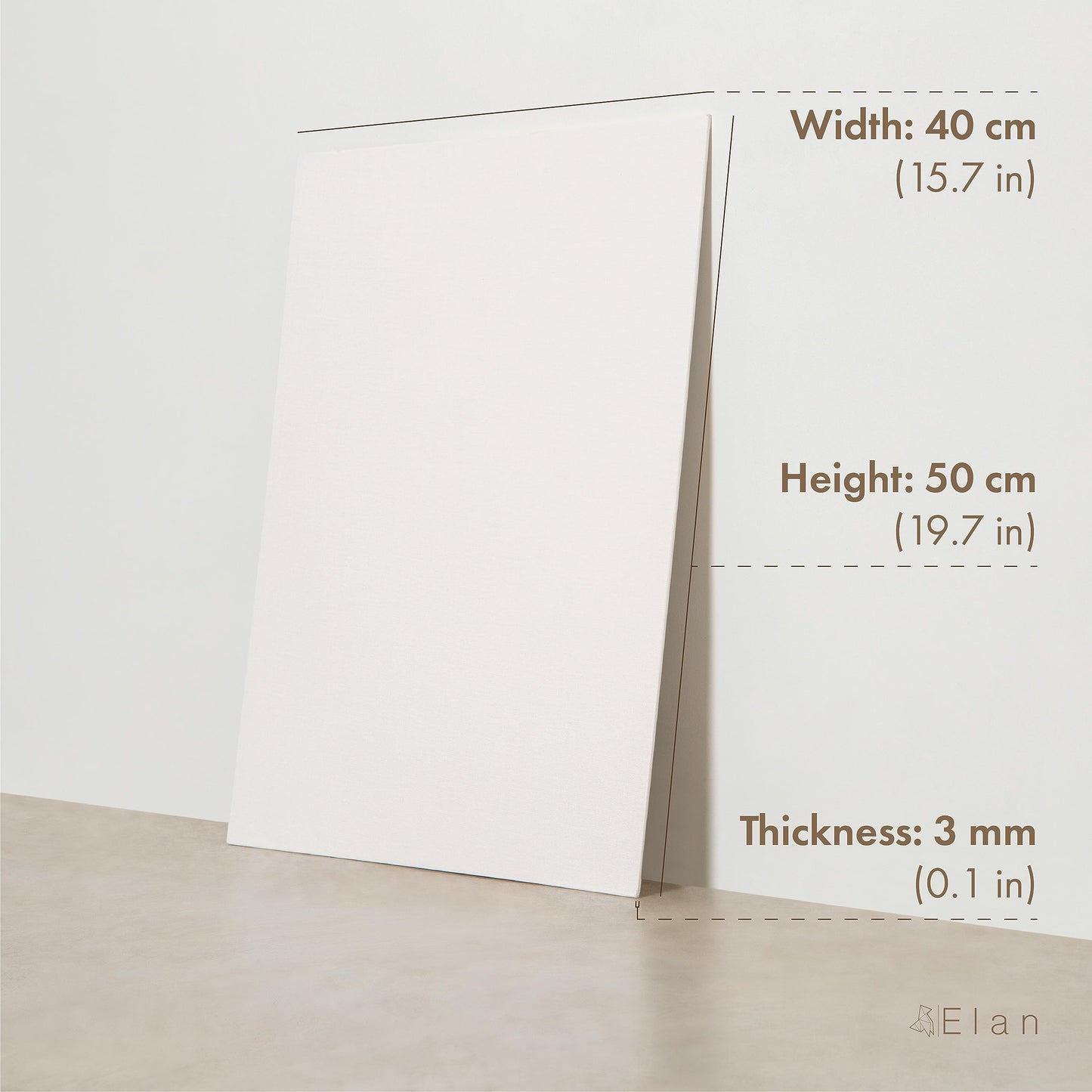 Elan Cotton Canvas Panels for Painting 40x50 CM, 6-Pack Acid-Free Art Canvases for Painting, Triple Primed Blank Canvases for Art, 40x50 Canvas Boards