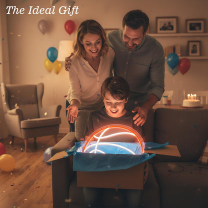 Basketball Neon Sign for Wall Decor, Dimmable LED Light for Bedroom Sports Room Decor, Basketball Gifts for Boys 8-12, 12.6 x 12.6 Inches