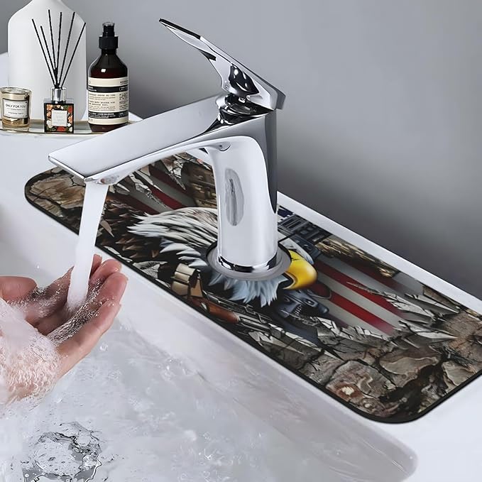 Eagle and National Flag Kitchen sink faucet pad, strong water absorption