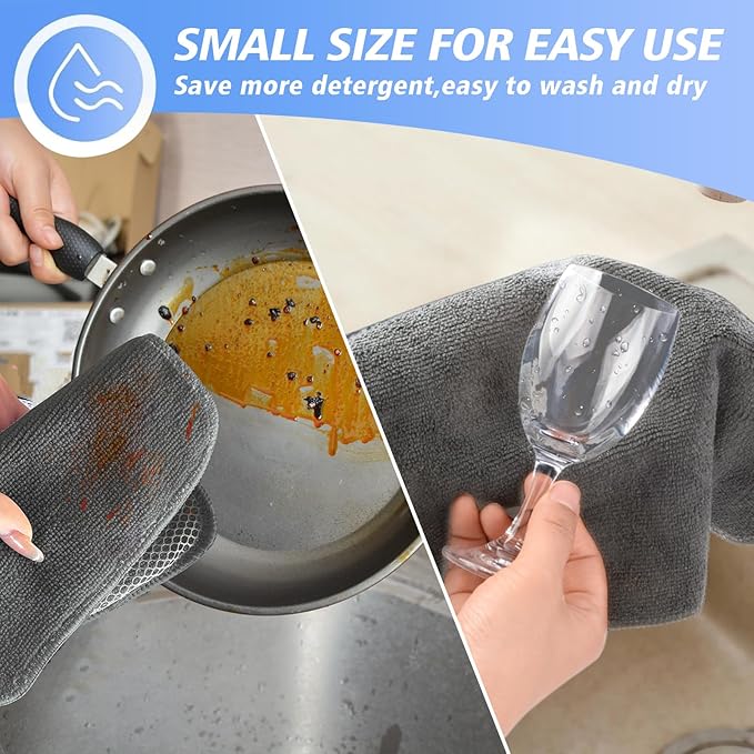 KinHwa Kitchen Washcloths for Dishes Absorbent Microfiber Dish Cloths Quick Dry