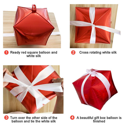 Bonropin Christmas Balloon Arch Kit - Red White Balloons, Candy Balloons, Red Star Foil Balloons, Candy Cane Foil Balloons, Box Foil Balloons for Xmas Balloon Garland Kit Christmas Party Decorations