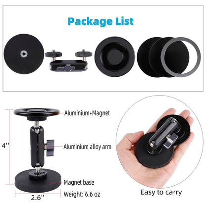 Gym Magnetic Phone Holder for MagSafe, Dual Magnetic Phone Mount for Gym Attach to Metal Surface, Compatible with iPhone 16 15 14 13 Pro Max MagSafe Case, 360° Adjustable, Perfect for Recording Video