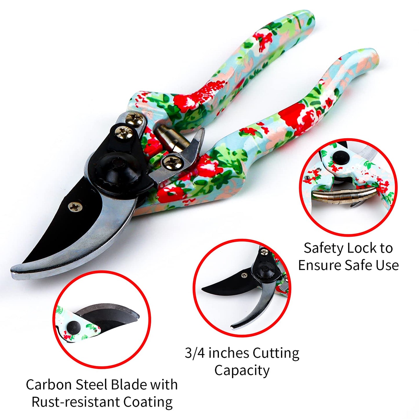 JUMPHIGH Womens Gardening Gifts Set - Floral Gardening Tools with Tote Bag - Gifts for Mom, Girlfriend or Women - Birthday, Christmas (Blue)