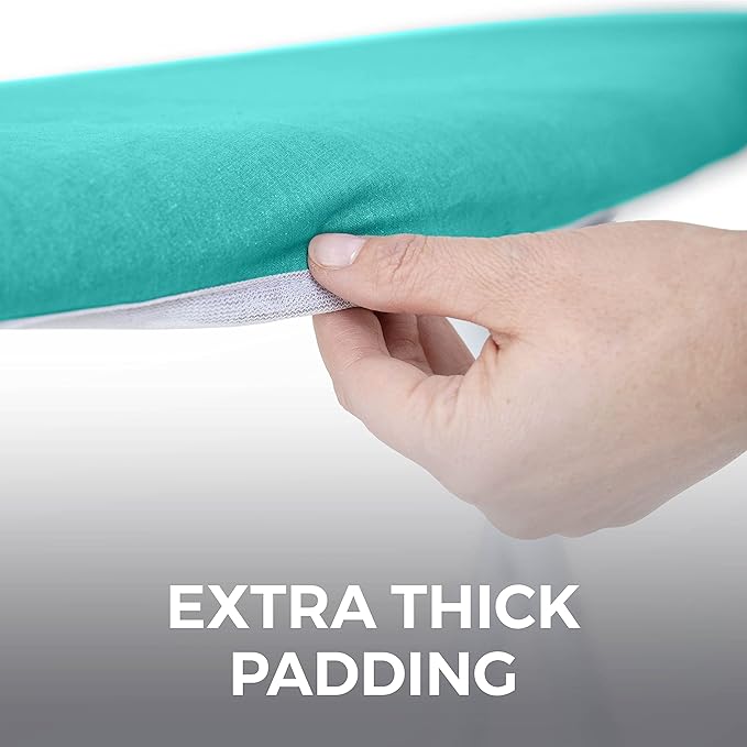 HOME GENIE Ironing Board Cover, Extra Thick Padding, Scorch Resistant Silicone