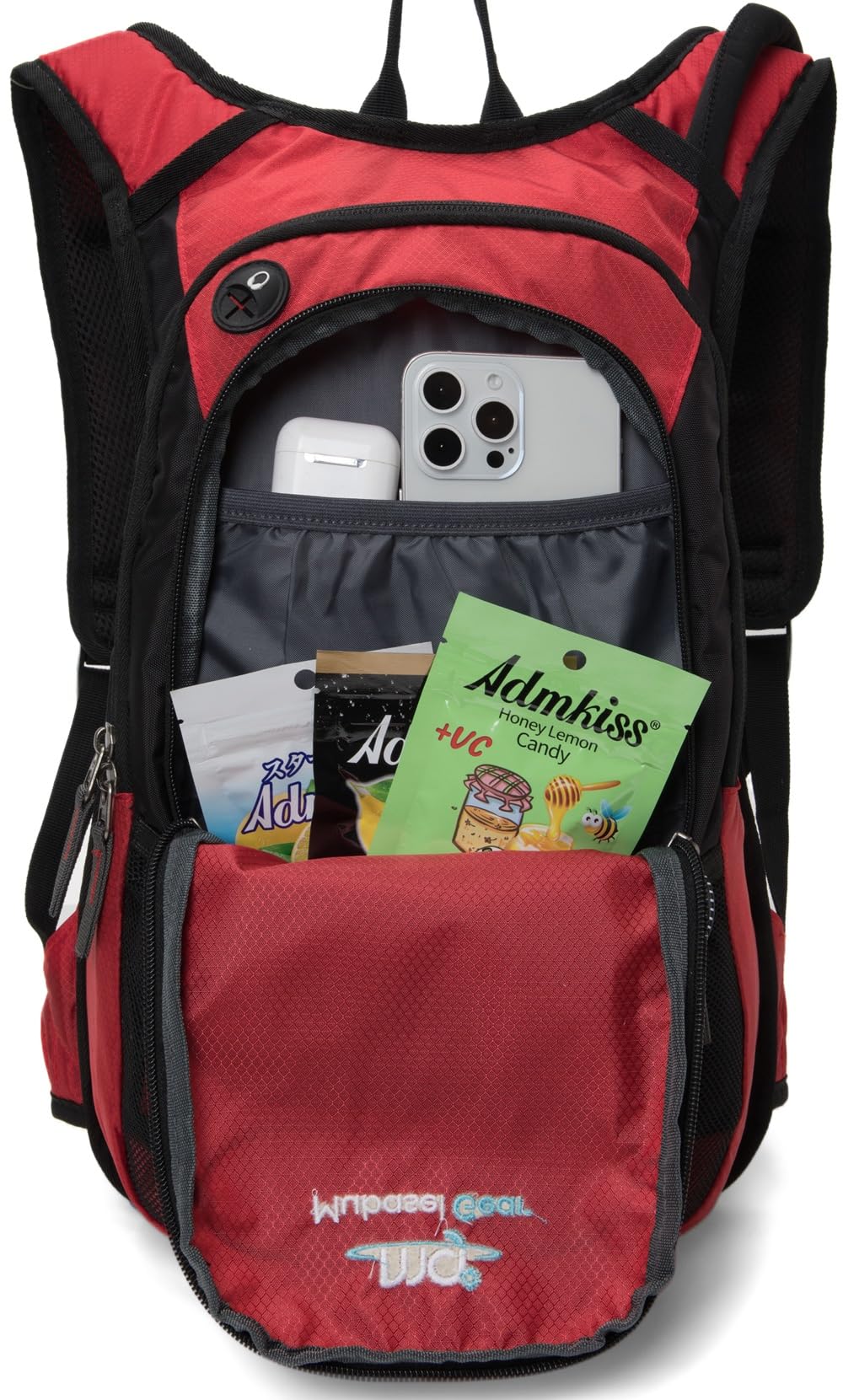 15L Insulated Hydration Backpack Pack with 2L Water Bladder Lightweight Hiking Backpack Bag for Women Men Daypack for Hiking Running Festival Camping Biking (Red)