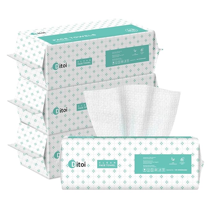 Ditoi Disposable Face Towels, Ultra Soft &Thick Facial Cloths