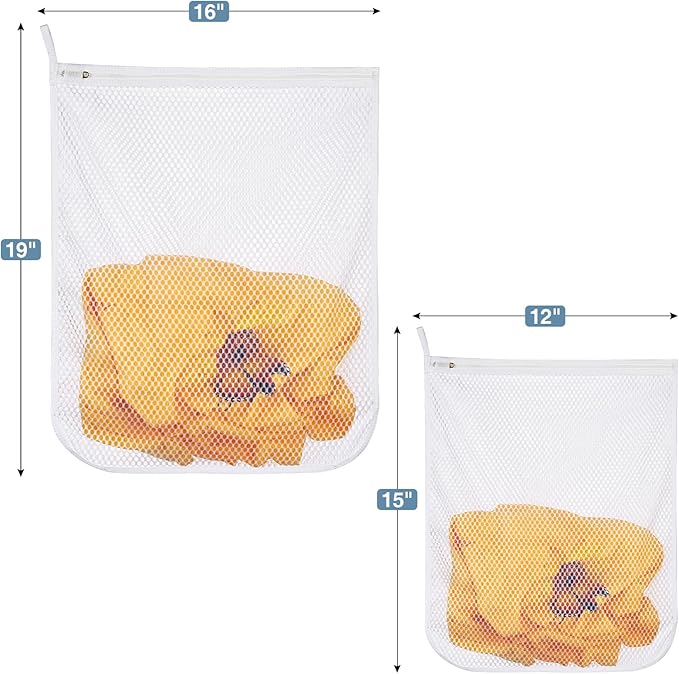 3 pcs Durable Honeycomb Mesh Laundry Bags