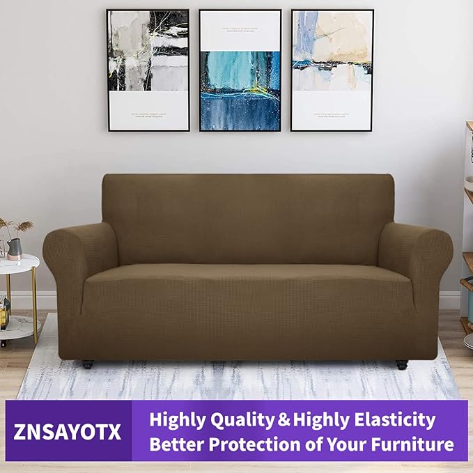 ZNSAYOTX Super Stretch Couch Cover Universal Sofa Covers