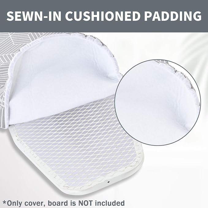 Seiritex Over The Door Ironing Board Cover 14 x 42 inch, Thick Padding and Heat