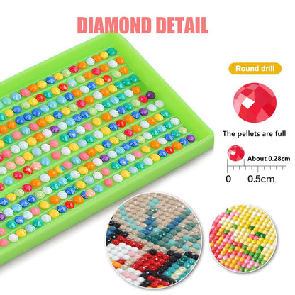 12 Pieces Princess Diamond Painting Kit, 5D Adult Diamond Art, Round Full Diamond Digital Painting Kit, Gemstone Art Painting Kit, DIY Diamond Painting Kit for Beginners (11.8x15.7in)