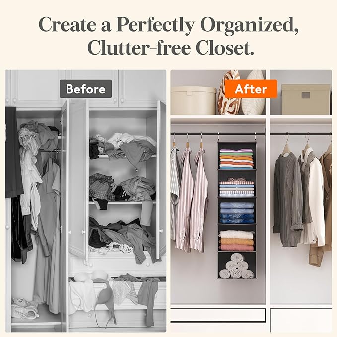 Lifewit 5 Tier Hanging Closet Organizer and Storage