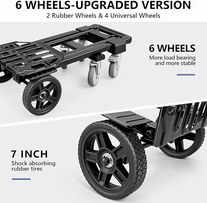 KEDSUM 3-in-1 Convertible Dolly Cart