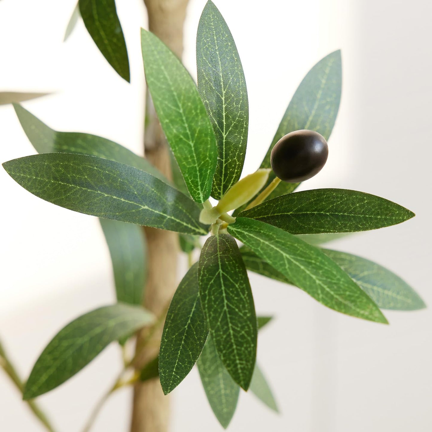 VeriNatural Artificial Olive Tree 6FT, Fake Plants Indoor - Potted Faux Olive Tree with Relistic Leaves and White Planter - Tall Faux Plant for Home Office Living Room Decor