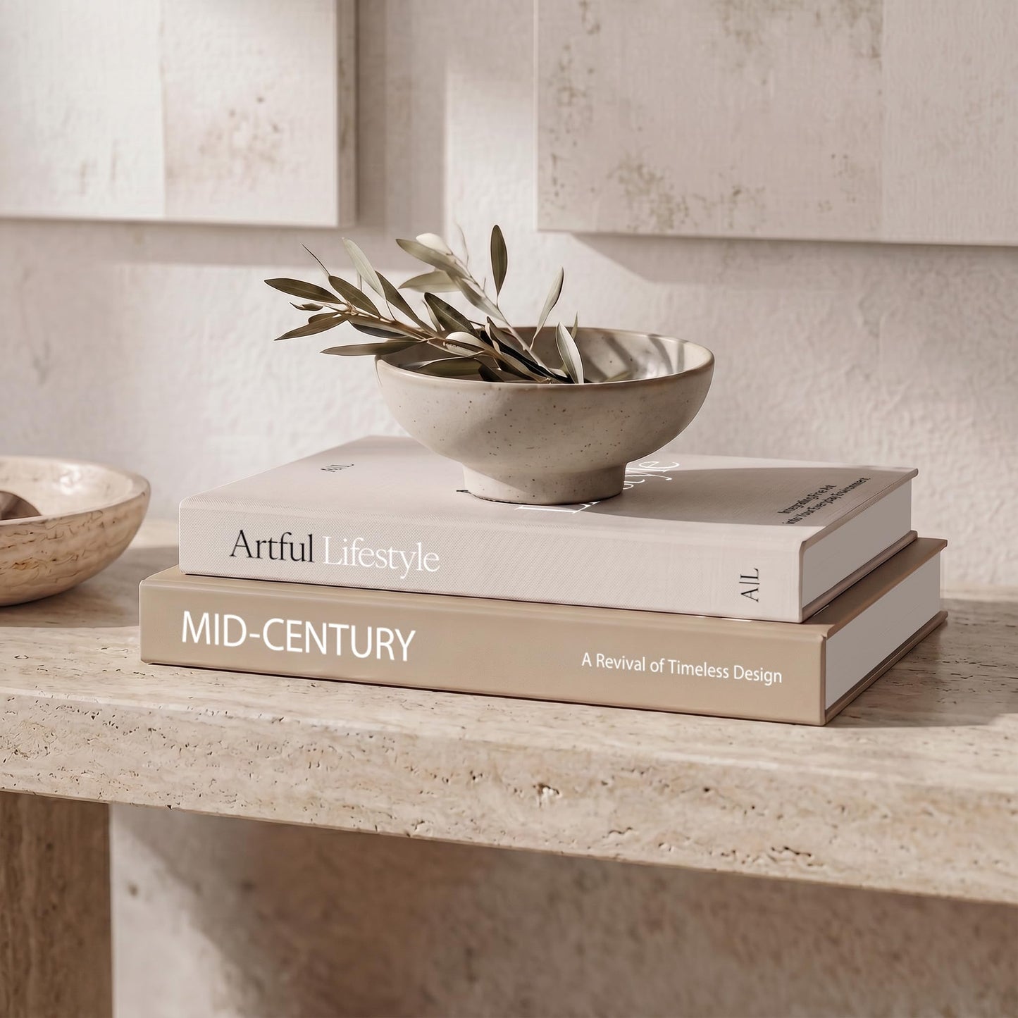 Aesthetic Decorative Books - Set of 2 Stylish Boxes Enhance Your Coffee Table, Bookshelf or Mantel Decor - Beautiful Fake/Faux Books for Modern Home Decoration, Photo Storage and as a Keepsake Box