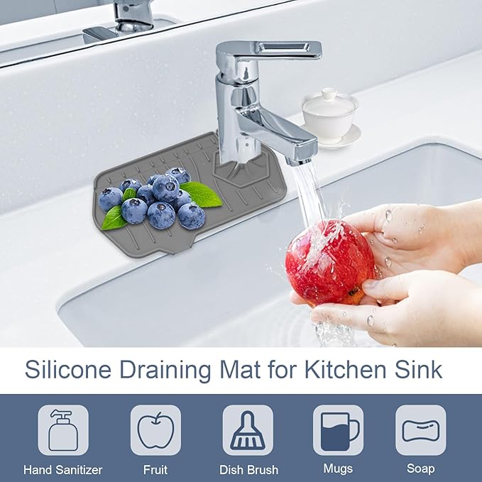 Sink Drain Mat - Unilateral Faucet Guard