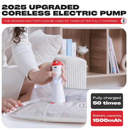 Travel Vacuum Storage Bags with Rechargeable USB Pump, 9 Pack Carry-On Size Compression Packing Bags for Luggage and Suitcase, Space Saver for Clothes and Clothing Travel