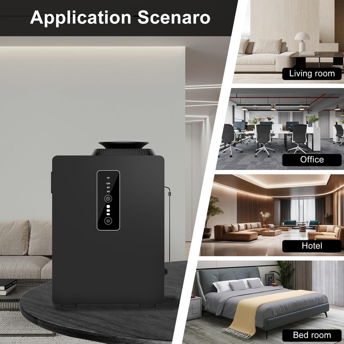 2026 Upgraded 1000ML HVAC Scent Diffuser Machine Kit, Includes 2 Premium Oils, Coverage 6000 Sq.Ft, APP WiFi Control, Waterless Cold Air Aromatherapy Essential Oil Hotel Scent Diffuser for Large Room