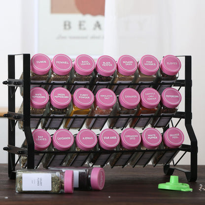 24 Glass Spice Jars with Label-4oz Spice Containers with Lids and Shaker Lids,3 Sets of Spice Labels 1 Collapsible Funnel 2 Erasable Markers (24)