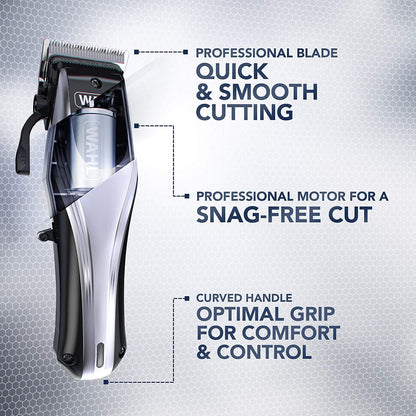 Wahl Rapid Clip Hair Clipper, Hair Clippers for Men, Rechargeable, Lithium-Ion Clipper, Men's Head Shaver, Cordless Clippers for Men, Haircutting Kit