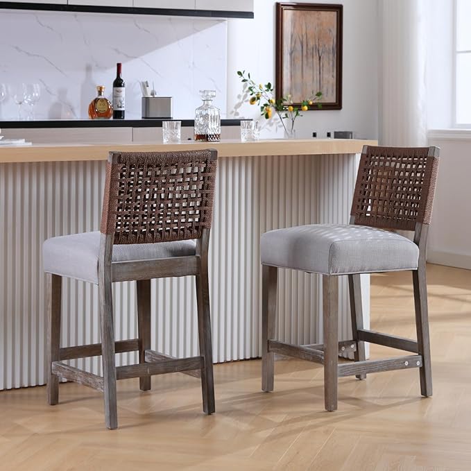 27" Rustic Counter Height Bar Stools