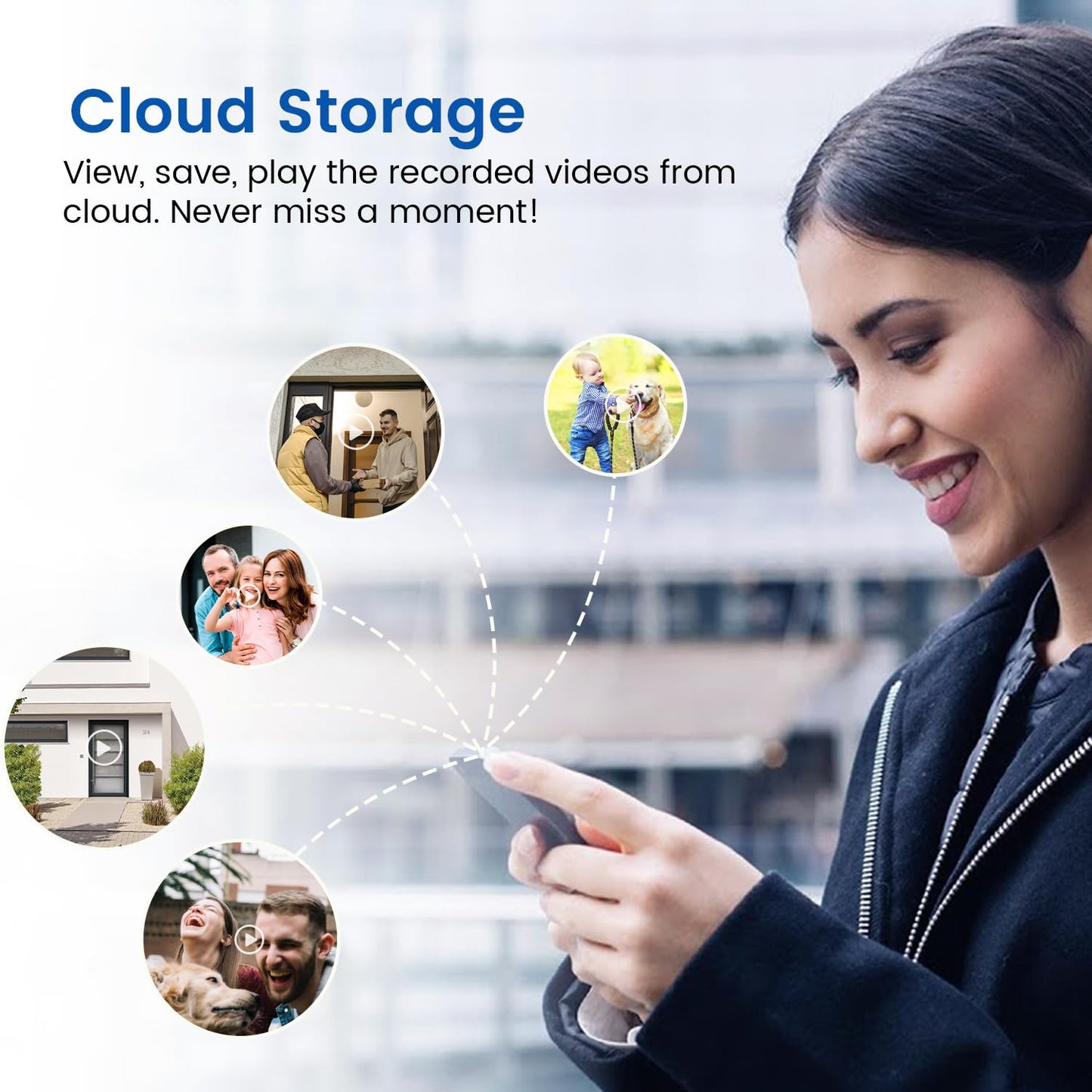 1080p Video Doorbell Camera Wireless with Chime, AI Human Detection, 2-Way Audio, FHD Live View, 2.4G WiFi, Night Vision, Cloud Storage, Battery Powered, Indoor Outdoor Surveillance (Purple)