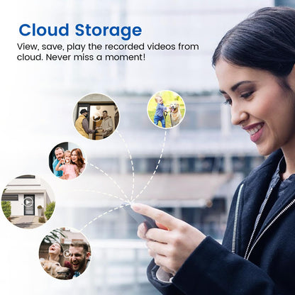 1080p Video Doorbell Camera Wireless with Chime, AI Human Detection, 2-Way Audio, FHD Live View, 2.4G WiFi, Night Vision, Cloud Storage, Battery Powered, Indoor Outdoor Surveillance (Purple)