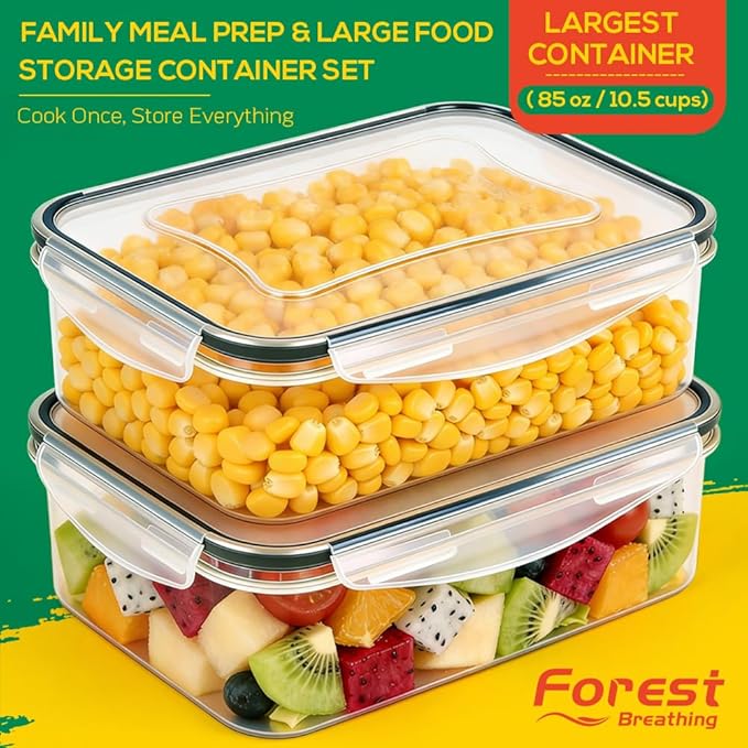 6 Pack Large Food Storage Containers