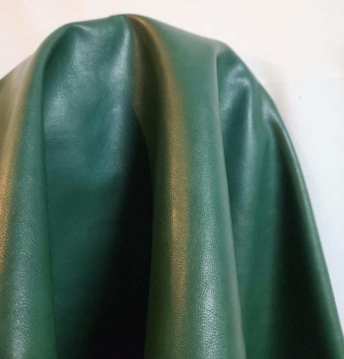 Soft Faux Vegan PU Nappa Leather Fabric by the Yard Synthetic Pleather 0.9 mm