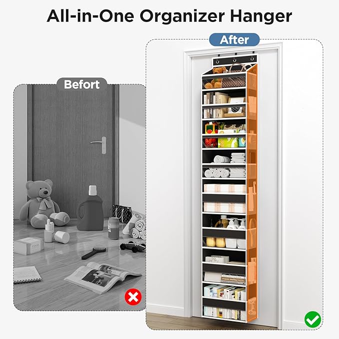 Over The Door Organizer, 8 Shelf Door Hanging Organizers