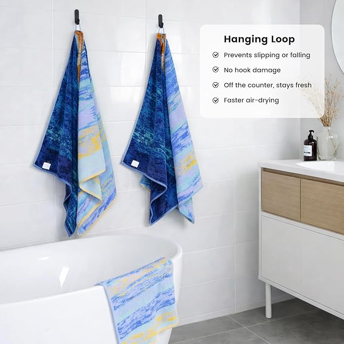 SEMAXE Bath Towel Set of 8 Include 2 Bath Towels, 2 Hand Towels, 4 Washcloths