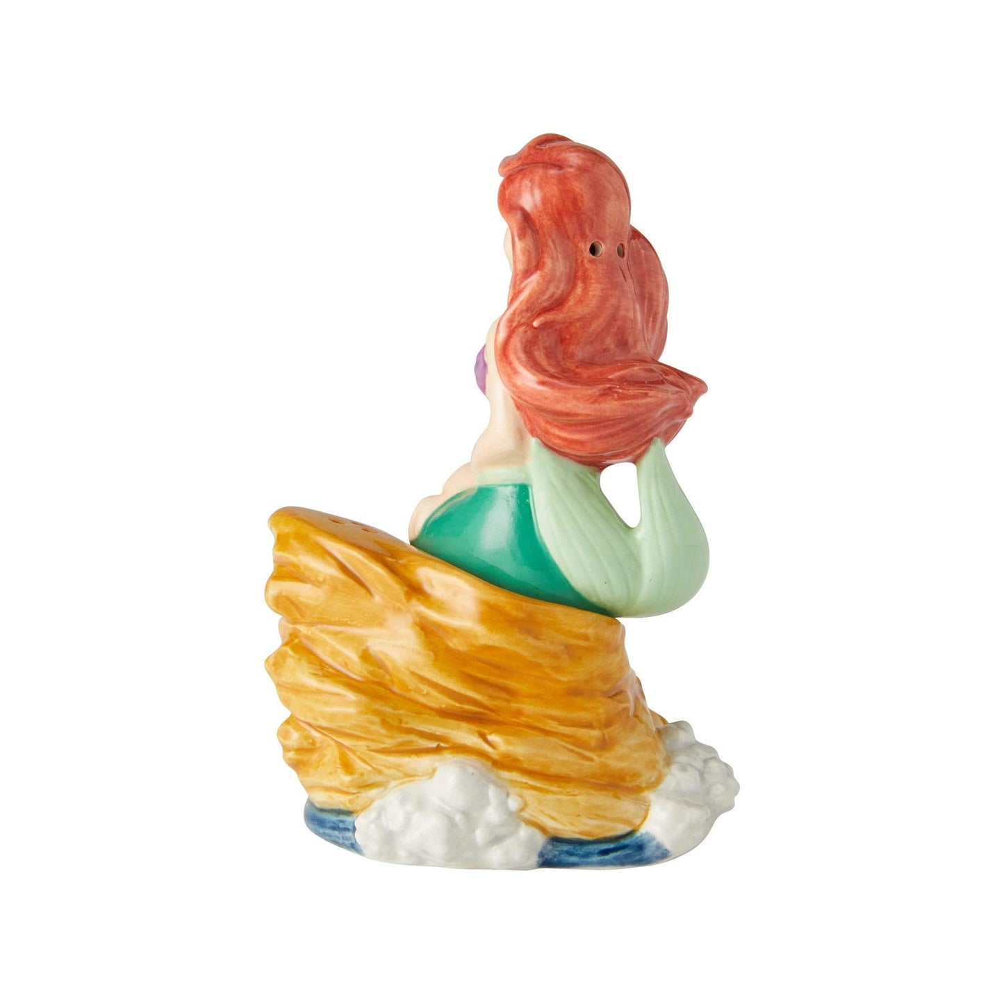 Enesco 6002273 Disney Ceramics the Little Mermaid Ariel on Rock Salt and Pepper Shakers, 3.85 Inch, Multicolor