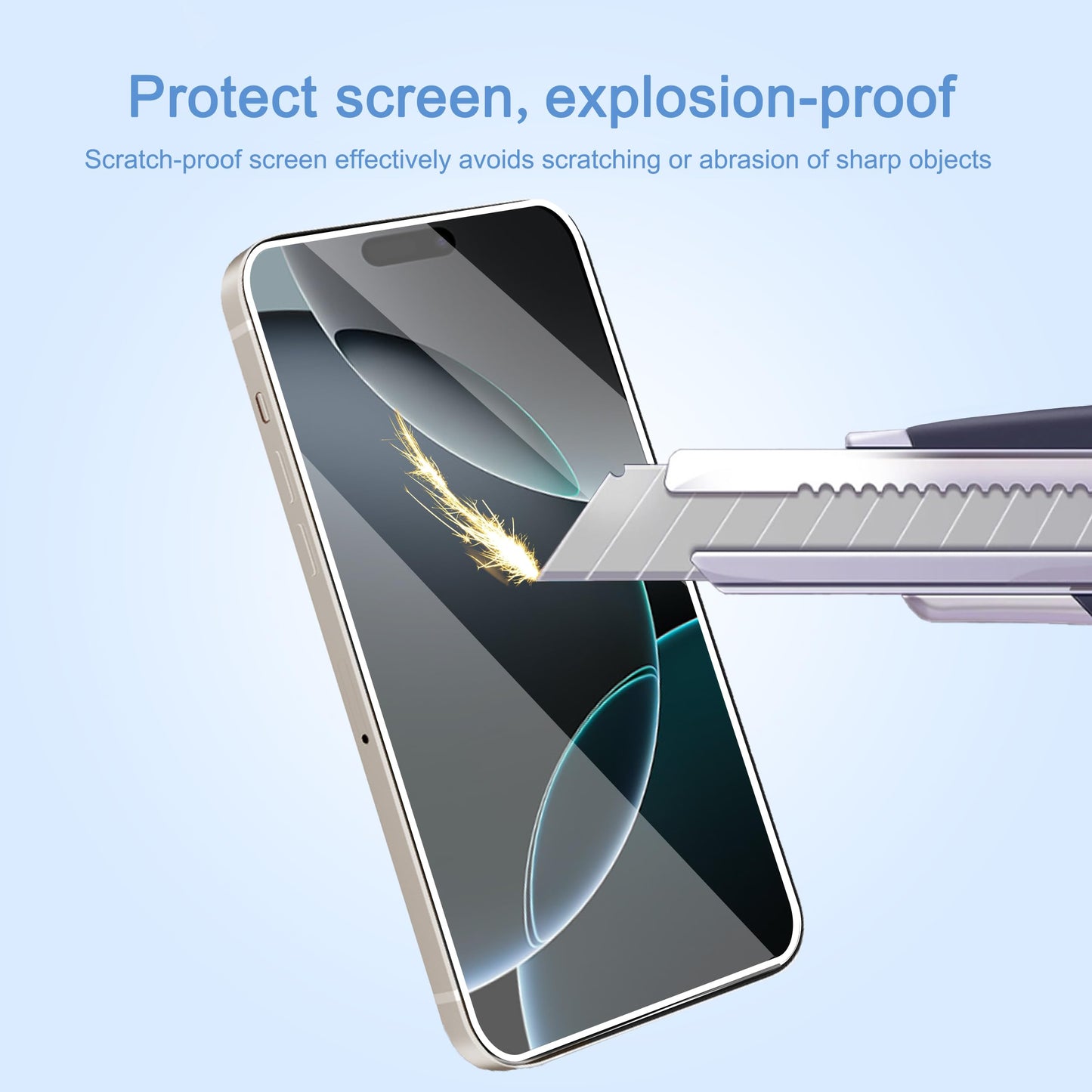 Ailun Screen Protector for iPhone 16 / iPhone 15 / iPhone 15 Pro [6.1 Inch] Display 3 Pack Tempered Glass, Dynamic Island Compatible, Case Friendly [Not for iPhone 16 Pro 6.3 Inch].