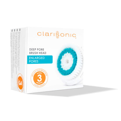 Clarisonic Deep Pore Facial Cleansing Brush Head Replacement | For Blackheads and Clogged Pores| Suitable for Sensitive, Oily Skin