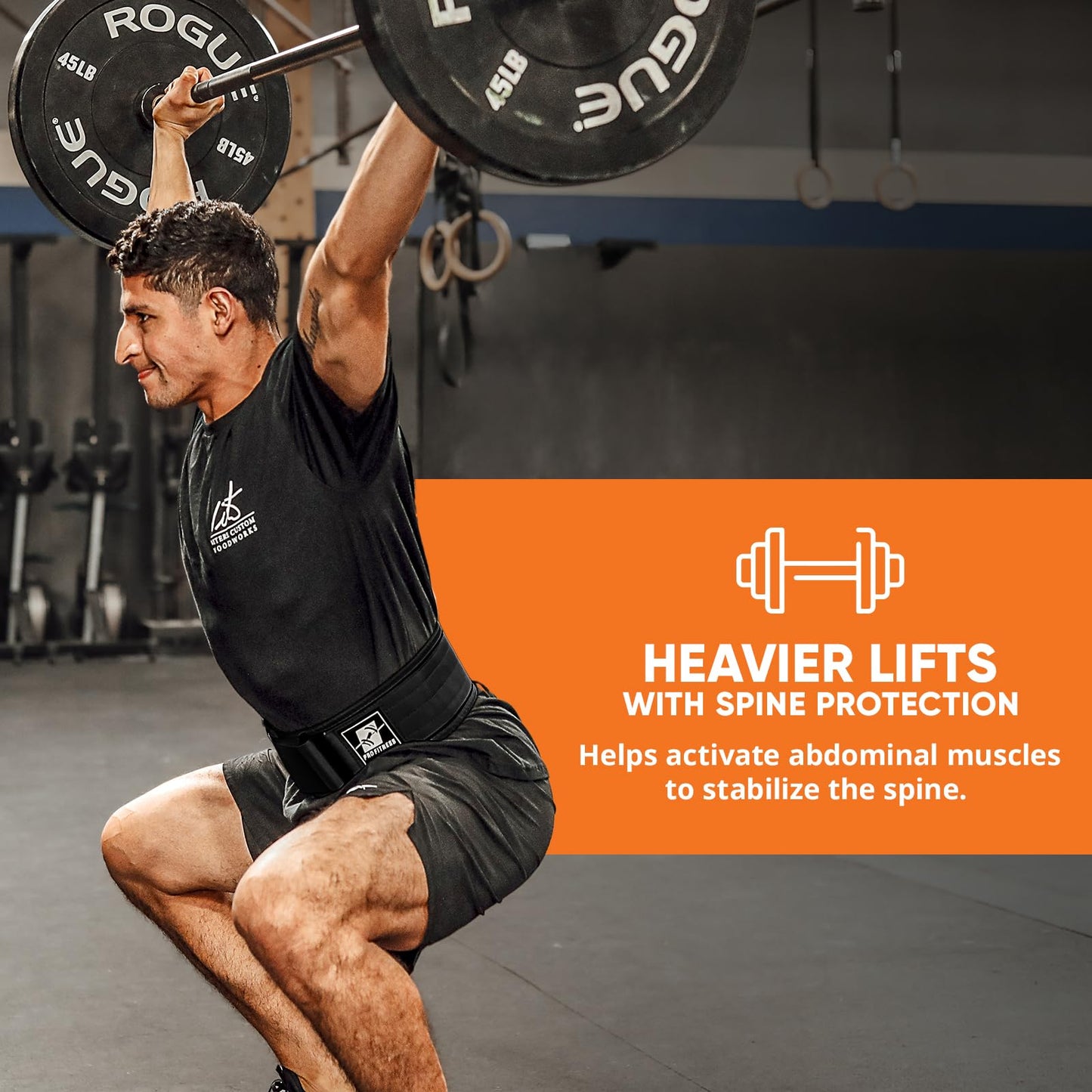 Workout Belt for Men & Women | Premium Weightlifting Belt for Serious Functional Fitness | Weight Lifting, Back Belt for Lifting | Olympic Lifting Athletes (Black/White, Medium)