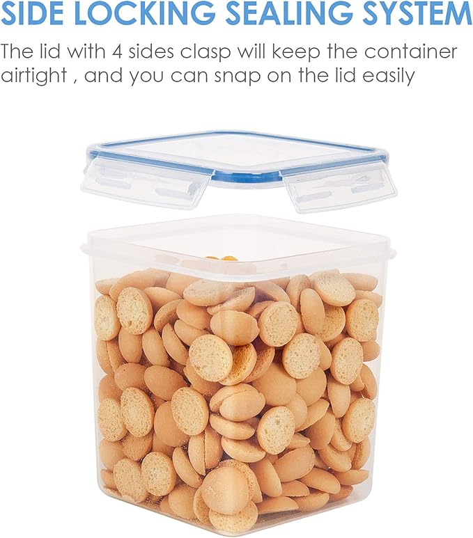 Vtopmart Food Storage Containers 2.5L / 84.5oz, 4 Pieces BPA Free Plastic